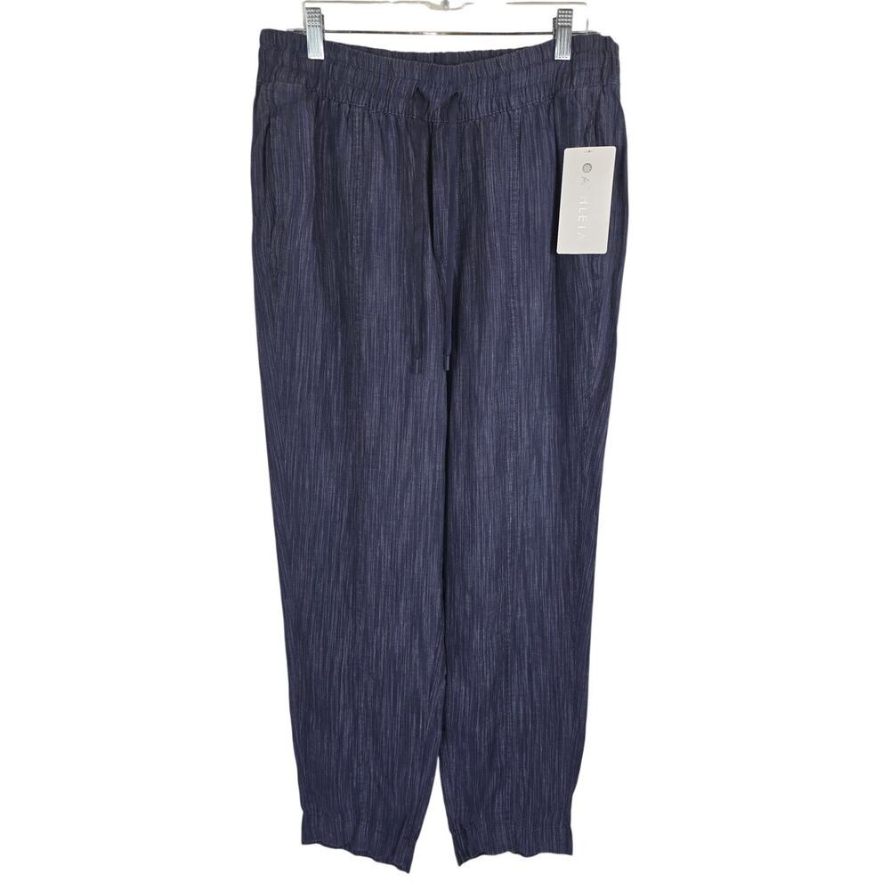 ATHLETA Retreat Linen Ankle Pant Athletic Casual Pants Women's M NWT